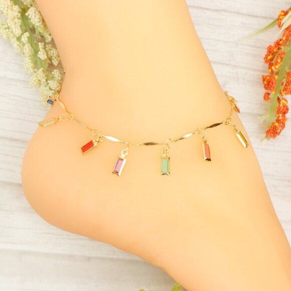"Handmade Anklet – Elegant & Delicate Jewelry for Women | UNVRC1136 - Picture 6 of 10